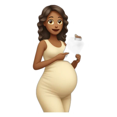 pregnant woman and planning pregnancy sticker