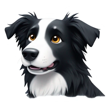 Border collie in the snow  sticker