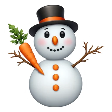 Snowman blowing a kiss sticker