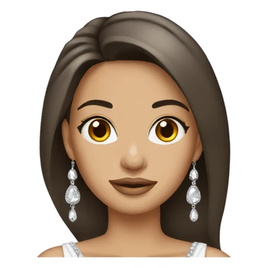 brunette beauty with jewelry sticker