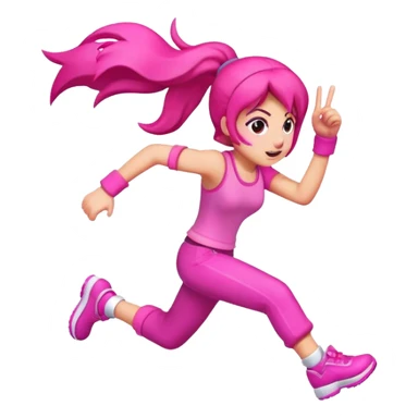 gameing run crazy pink sticker