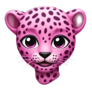 pink leopard print alien sticker