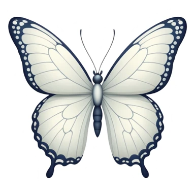 white butterfly sticker