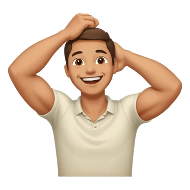 Arms holding neck laughing guy sticker