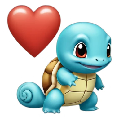 Squirtle With heart sticker