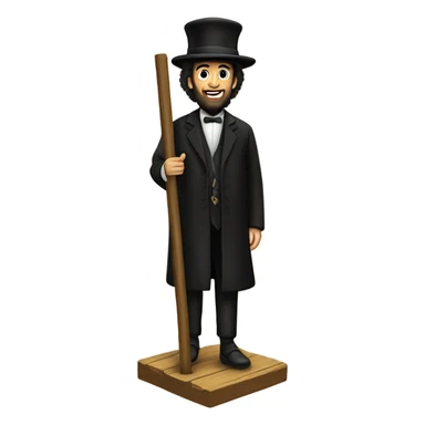 Hasidic Jewish person on stilts sticker