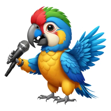 rock n roll parrot sticker