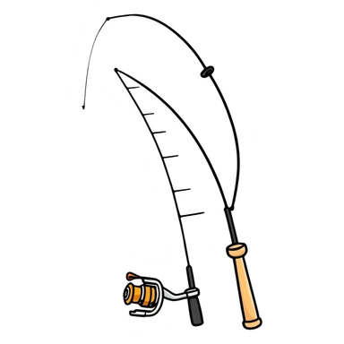 Fishing pole  sticker