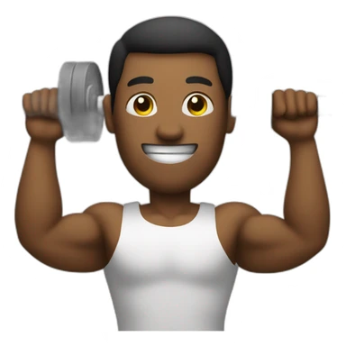 Arm with dumbbell in hand doing a curl sticker