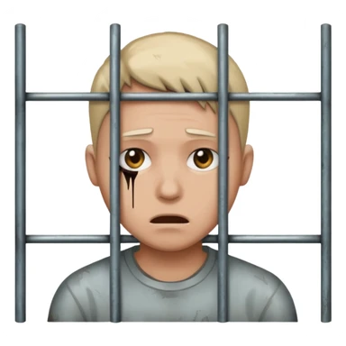 haz una persona encerrada entre rejas sticker