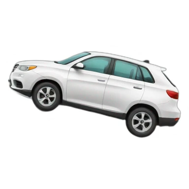 Car driving on stairs sticker