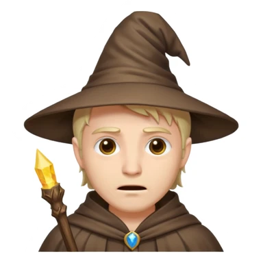 Male, mysterious wizard, 8 emojis, sad, happy, angry, confused, love, crying, neutral, random, no background sticker