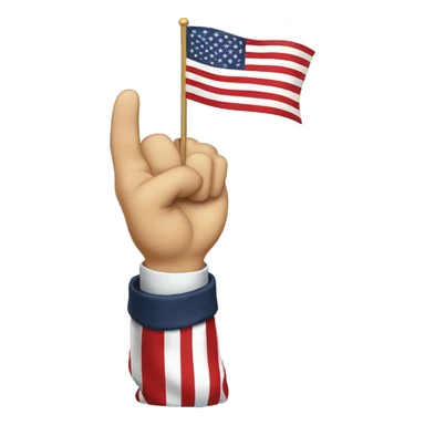 Donald Trump saluting American flag  sticker