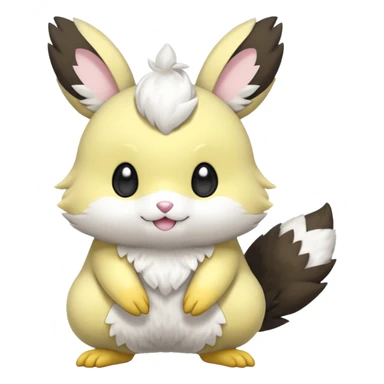 Miccino-Emolga-Pachirisu-Cacomistl-Fakemon-hybrid-creature (full body) sticker