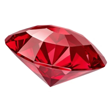 red ruby, diamond gem shape sticker