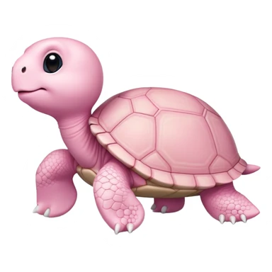 light pink turtle, cute, adorable, looks like a stuffed animal with no details in skin sticker