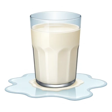 spilled glass of milk on floor milk puddle sticker