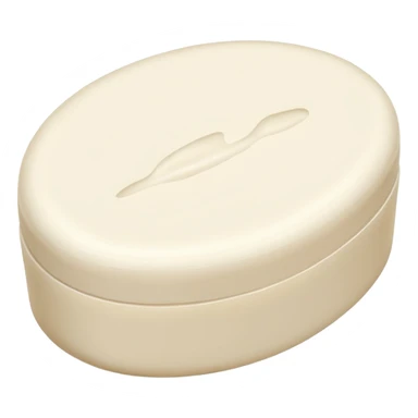 oval white soap sticker
