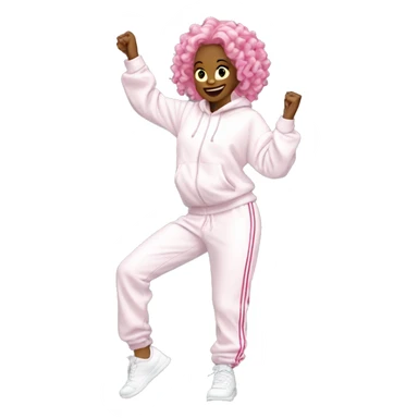 dancing-pink-haired-white-girl-oversize-tracksuit sticker
