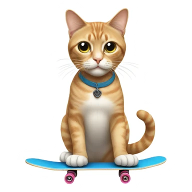 Cat with an eyepatch riding a skateboard  sticker