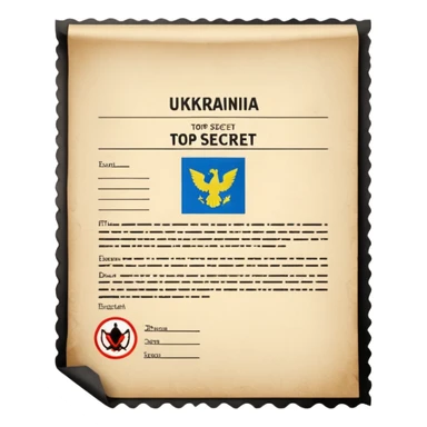 generate ultra realistic top secret file from ukraine sticker