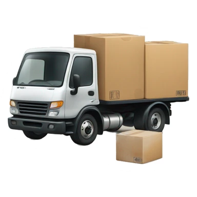 truck with parcels sticker
