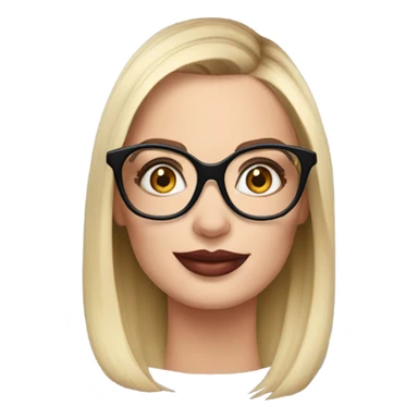 Margot robbie wearing glasses  sticker