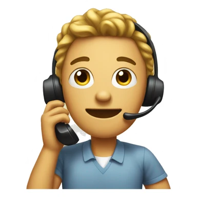 Emoji talking on the phone sticker