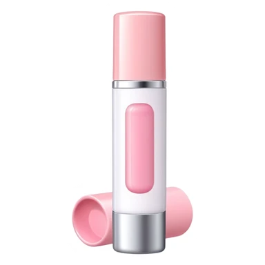 Powder pink lip balm, cute sticker