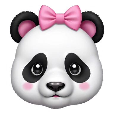 Panda with a pink bow sticker