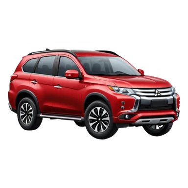 Mitsubishi SUV in red sticker