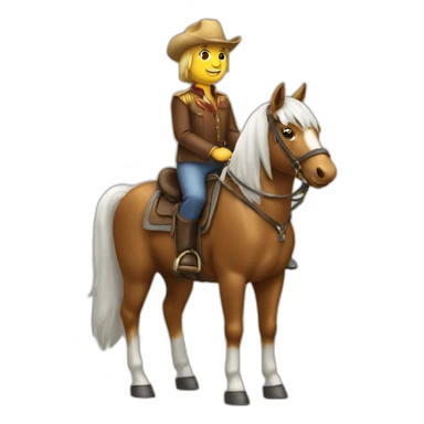 Chat sur un cheval sticker