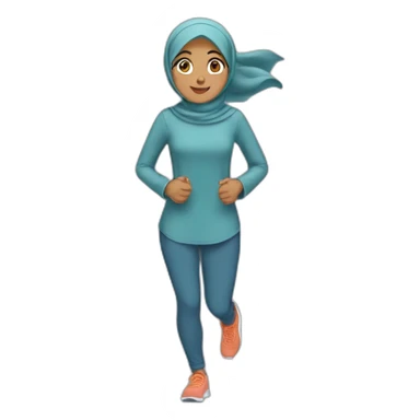 Hijabi-runing sticker