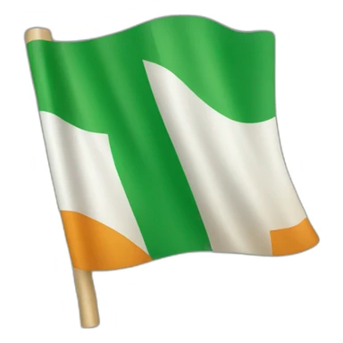 irish flag waving hello sticker