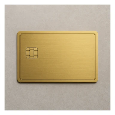 realistic style American Express Gold credit card, gold color, no text sticker