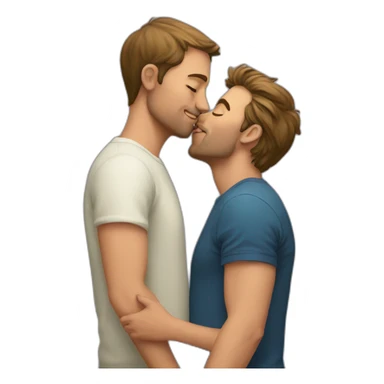 man kiss man sticker