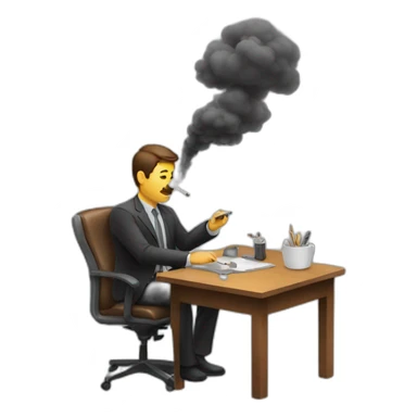smoking workspace sticker