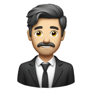 un emoji masculin avec barbichette avec des billets qui tombe sticker