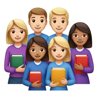 a bunch of people on the cover of a book sticker