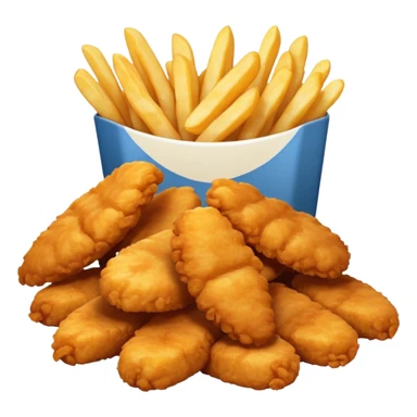 Chicken nuggets and fries sticker