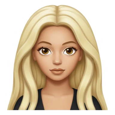 Beyonce from Destiny's Child with long platinum blonde hair sticker