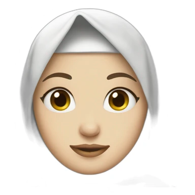 a white princess with a hijab sticker