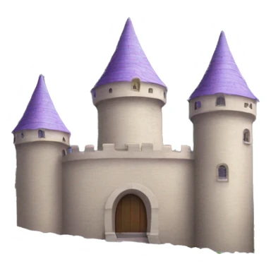 lavender castle surrounded by nature  sticker
