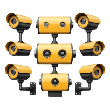 Circle of CCTV from above sticker