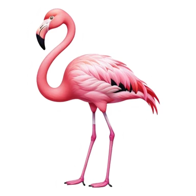 flamingo wearing shoes sticker