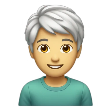 Wonen with short fair hair and friendly smile sticker