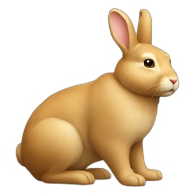 Lapin sur un ours sticker