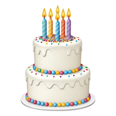 un gateau d'anniversaire en ligne blanche sticker
