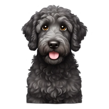 Cute merle black labradoodle sticker