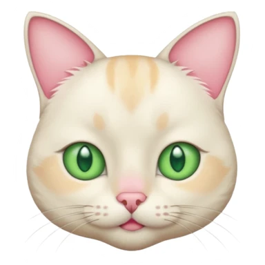 Cream cat face with short hairs sticker